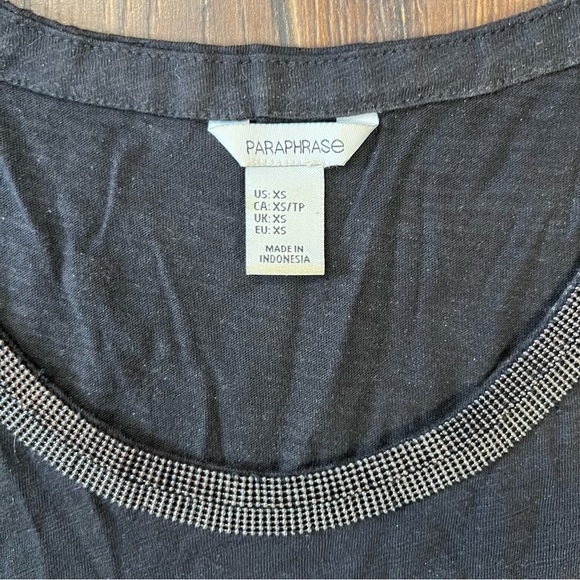 Paraphrase tank top with beaded collar SZ XS - Picture 3 of 4